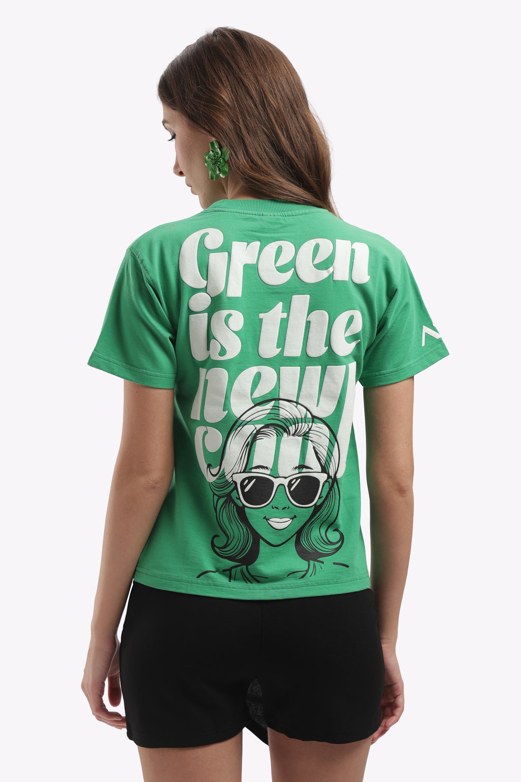 Green Solid T-Shirt