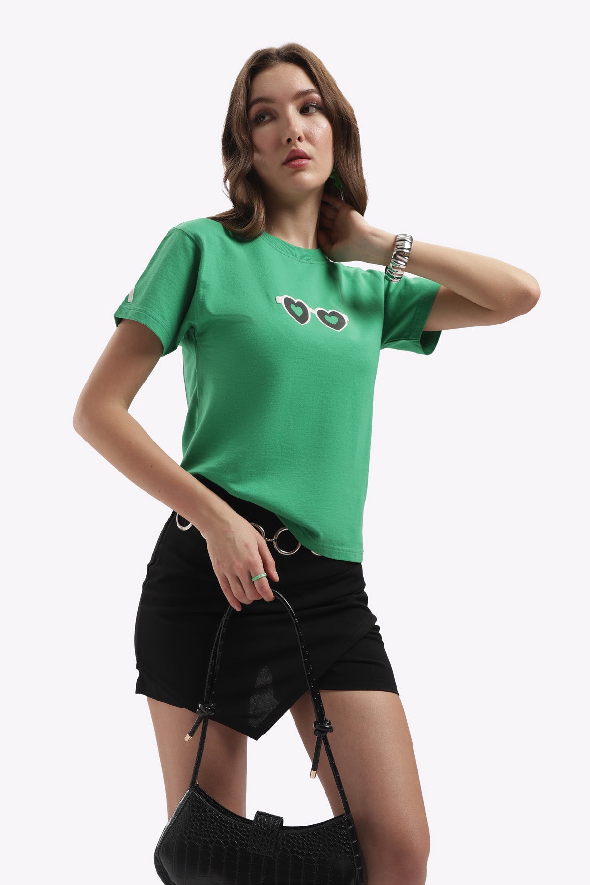 Green Solid T-Shirt