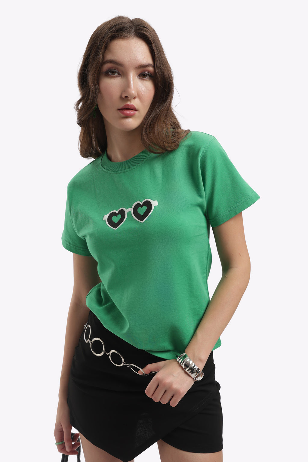Green Solid T-Shirt
