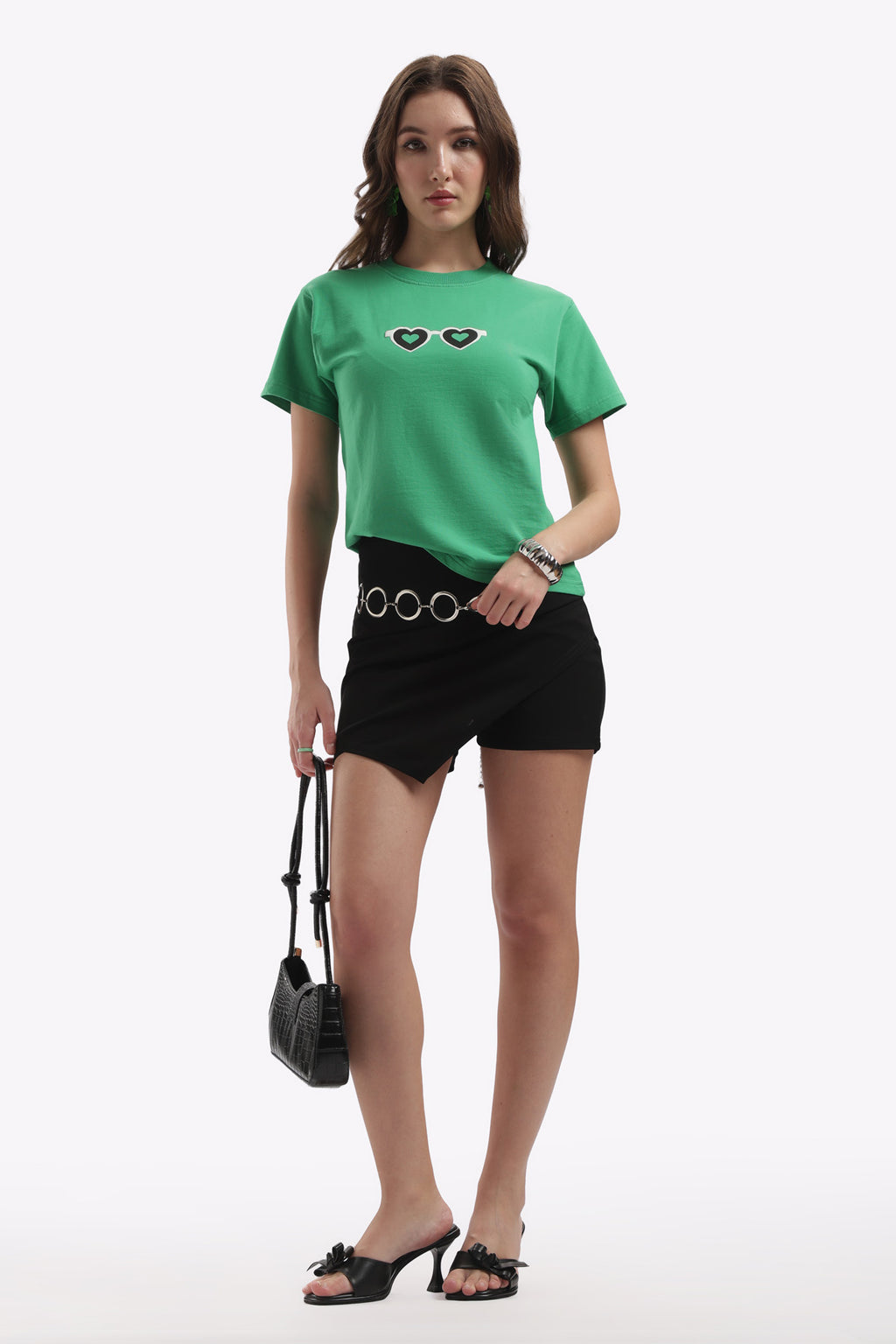 Green Solid T-Shirt
